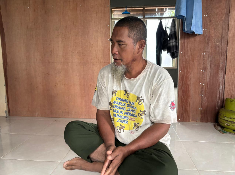 Abdul Kadir, nelayan di Teluk Balikpapan (foto: Noffi) 