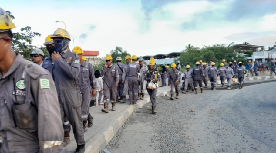 Pekerja di RDMP Kalimantan Timur  (Arif Fadilah/Suara.com) 
