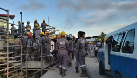 Pekerja di RDMP Kalimantan Timur  (Arif Fadilah/Suara.com) 